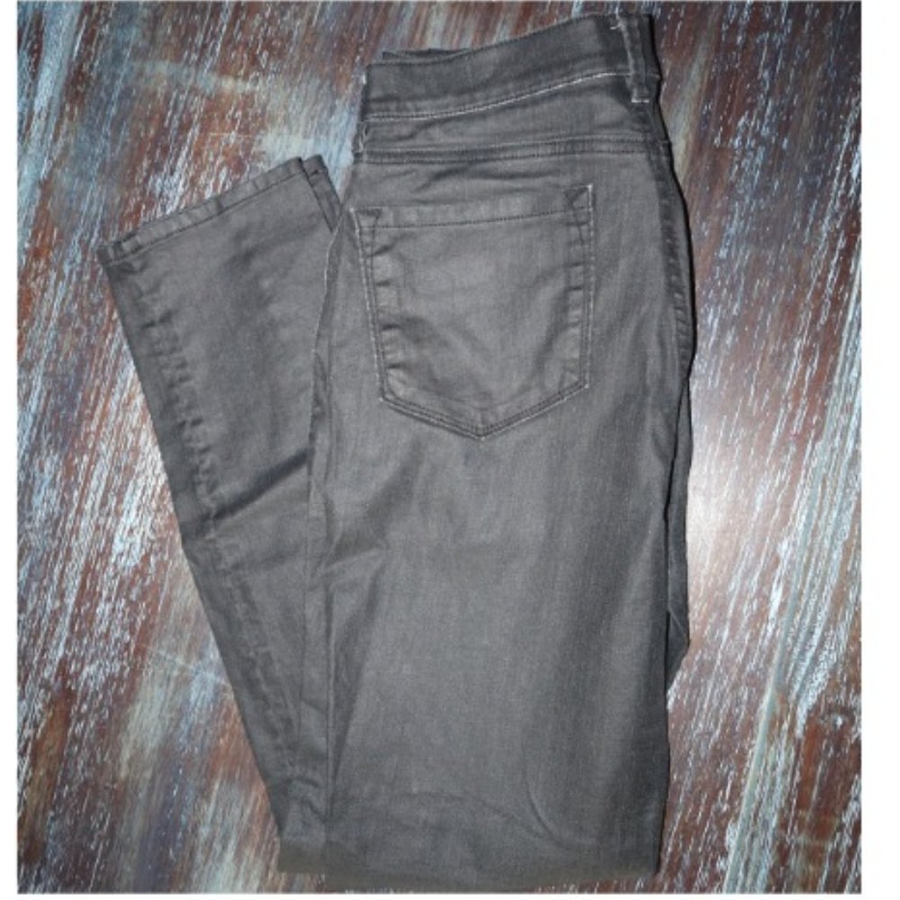 Ann Taylor LOFT Black Coated Modern Skinny Jeans